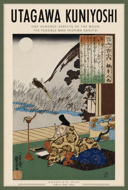 Utagawa Kuniyoshi The Feasible Man Yashima Gakutei No6 - Poszter