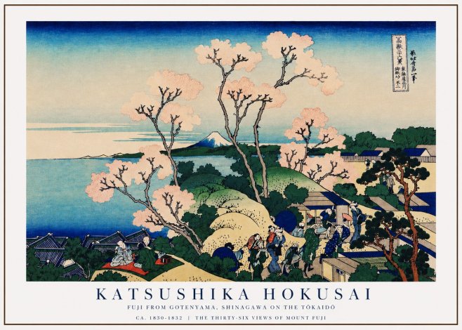 Katsushika Hokusai Fuji from Gotenyama, Shinagawa on the Tōkaidō No3 - Poszter