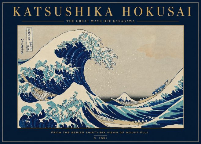 Katsushika Hokusai The Great Wave off Kanagawa I No3 - Poszter