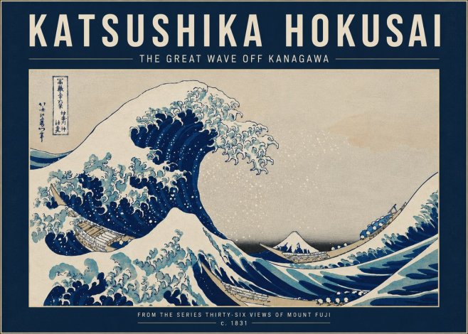 Katsushika Hokusai The Great Wave off Kanagawa I No6 - Poszter