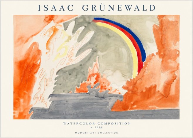 Isaac Grünewald Watercolor Composition No1 - Poszter