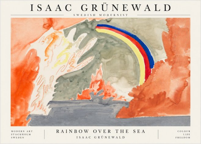 Isaac Grünewald Watercolor Composition No2 - Poszter