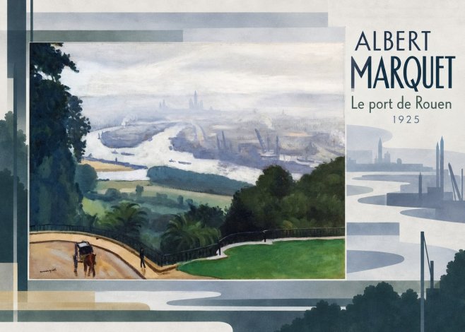 Albert Marquet Le Port De Rouen No5 - Poszter