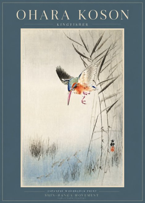 Ohara Koson Kingfisher No3 - Poszter
