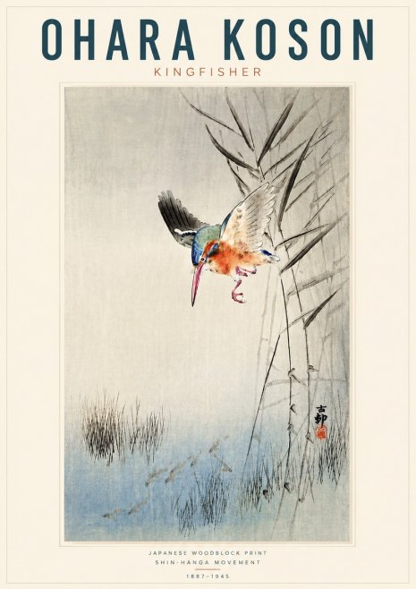 Ohara Koson Kingfisher No4 - Poszter