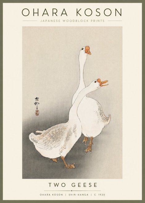 Ohara Koson Two Geese No2 - Poszter