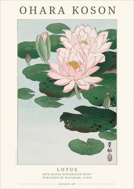 Ohara Koson Lotus I No1 - Poszter