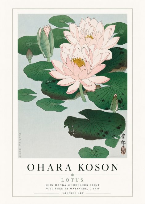 Ohara Koson Lotus I No4 - Poszter