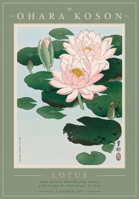 Ohara Koson Lotus I No6 - Poszter