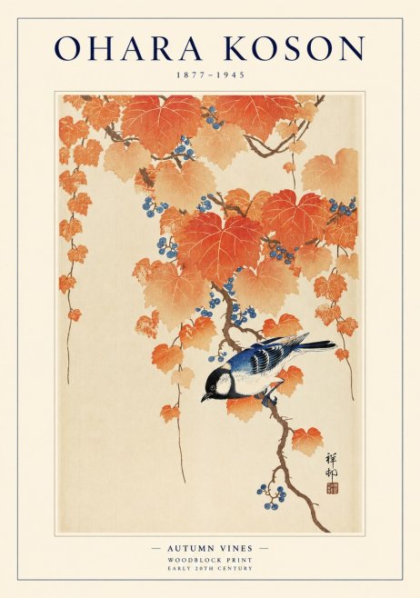 Ohara Koson Autumn Vines No1 - Poszter