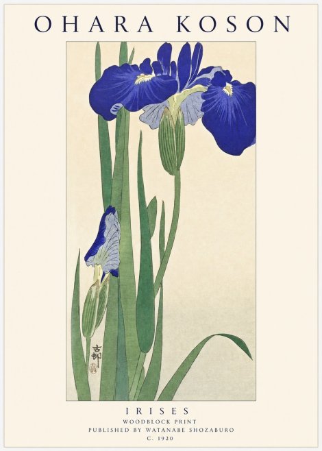 Ohara Koson Irises I No1 - Poszter