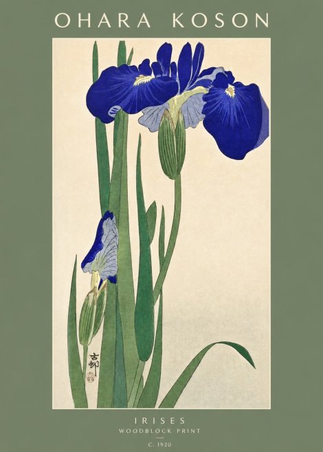 Ohara Koson Irises I No2 - Poszter