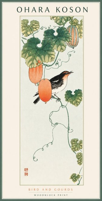 Ohara Koson Bird and Gourds No2 - Poszter