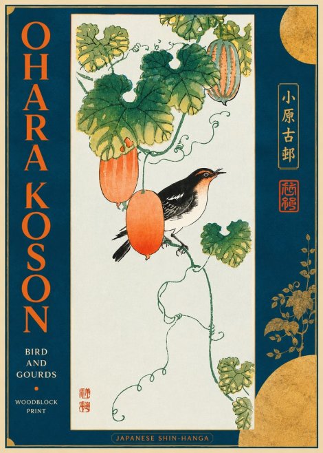 Ohara Koson Bird and Gourds No4 - Poszter