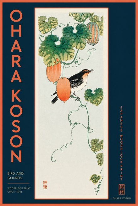 Ohara Koson Bird and Gourds No5 - Poszter