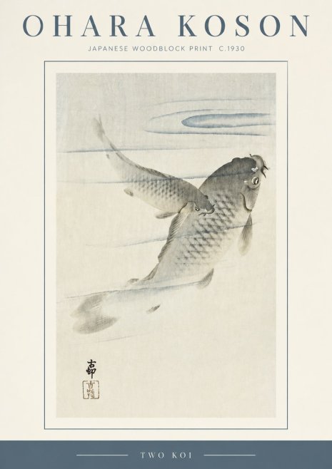 Ohara Koson Two Koi I No3 - Poszter