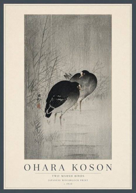 Ohara Koson Two Marsh Birds No5 - Poszter