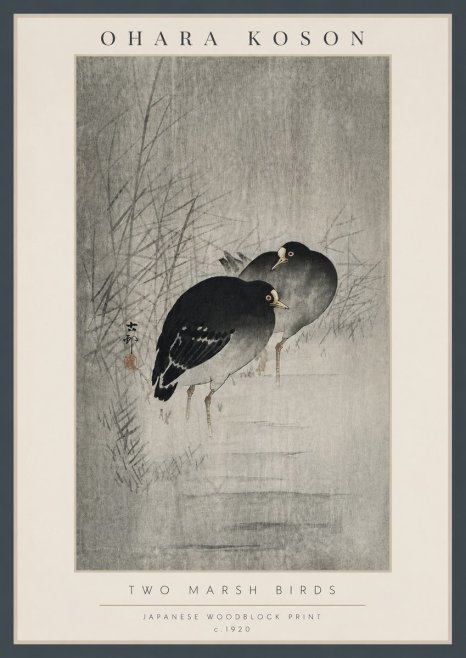Ohara Koson Two Marsh Birds No6 - Poszter