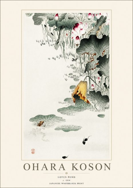 Ohara Koson Lotus Pond No1 - Poszter