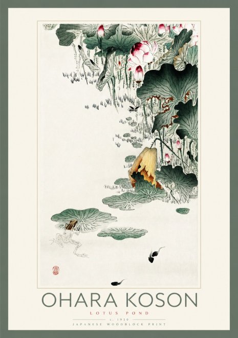 Ohara Koson Lotus Pond No2 - Poszter