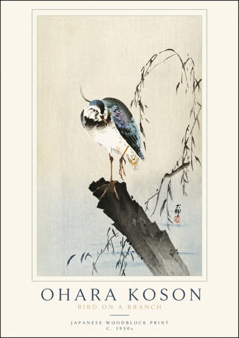 Ohara Koson Bird on a Branch III No3 - Poszter