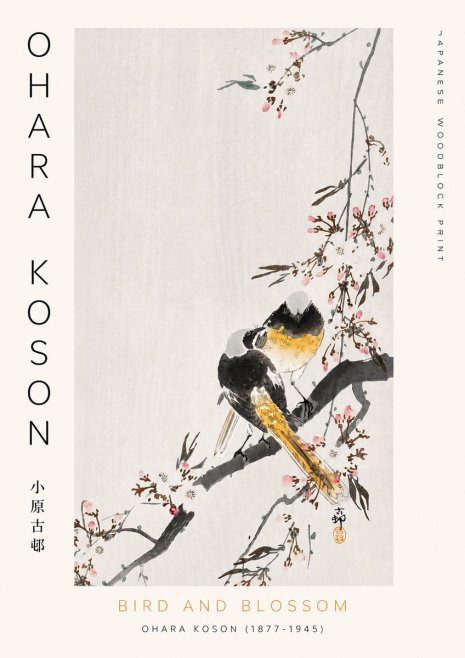 Ohara Koson Bird and Blossom No2 - Poszter