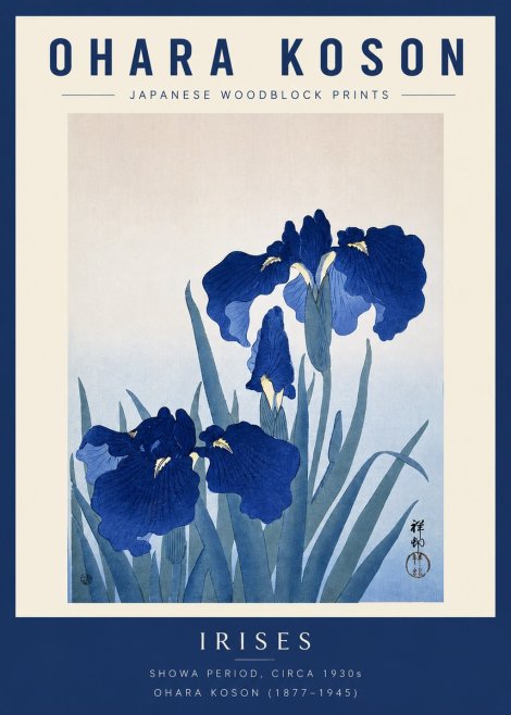 Ohara Koson Iris Es No2 - Poszter