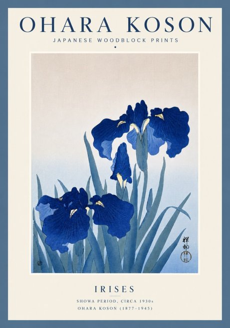 Ohara Koson Iris Es No3 - Poszter