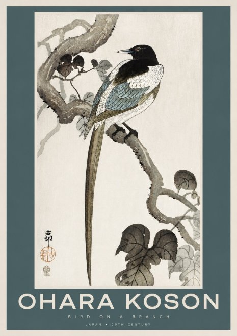 Ohara Koson Bird on a Branch IV No2 - Poszter