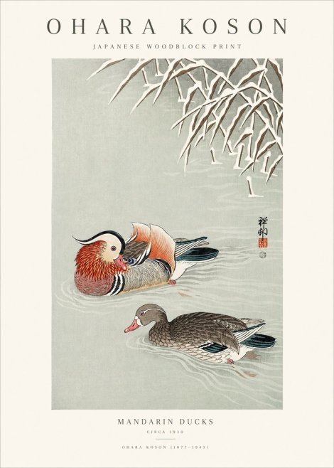 Ohara Koson Mandarin Ducks No1 - Poszter