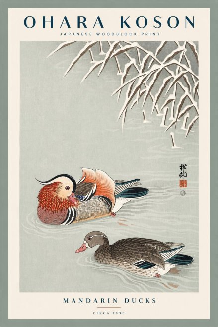 Ohara Koson Mandarin Ducks No2 - Poszter