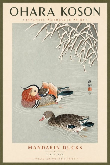 Ohara Koson Mandarin Ducks No4 - Poszter