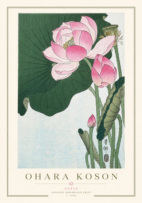 Ohara Koson Lotus II No3 - Poszter