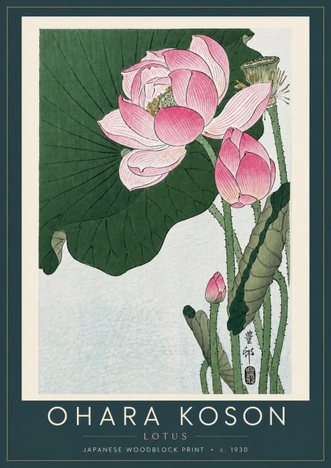 Ohara Koson Lotus II No6 - Poszter