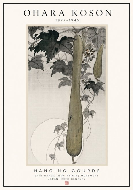 Ohara Koson Hanging Gourds No5 - Poszter