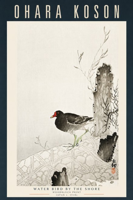 Ohara Koson Water Bird by the Shore No5 - Poszter