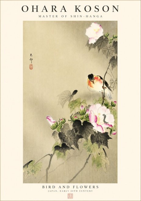 Ohara Koson Bird and Flowers No1 - Poszter