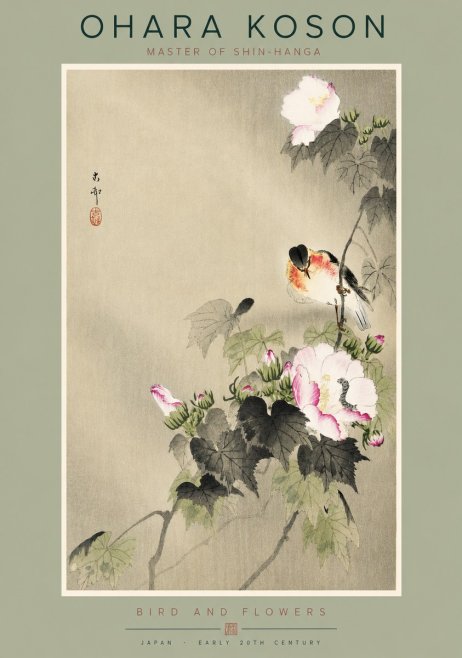 Ohara Koson Bird and Flowers No2 - Poszter