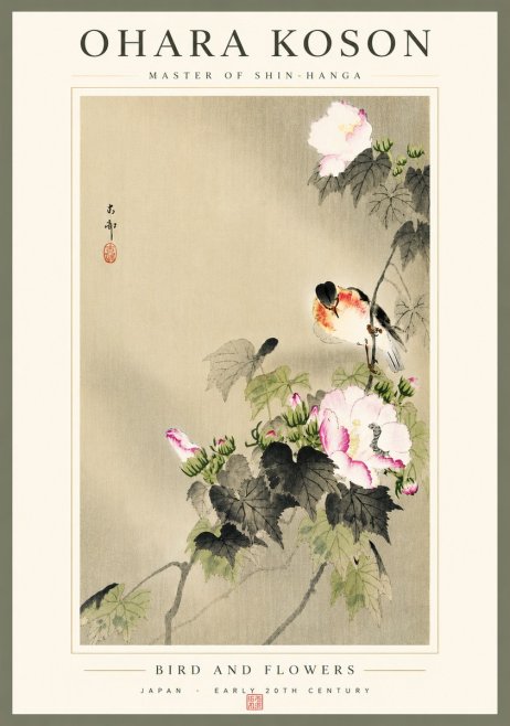 Ohara Koson Bird and Flowers No5 - Poszter