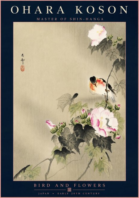 Ohara Koson Bird and Flowers No6 - Poszter
