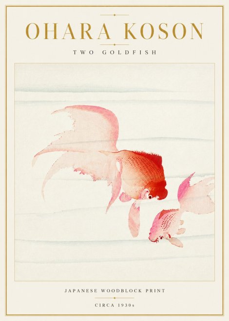 Ohara Koson Two Goldfish No3 - Poszter