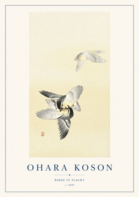 Ohara Koson Birds in Flight No1 - Poszter