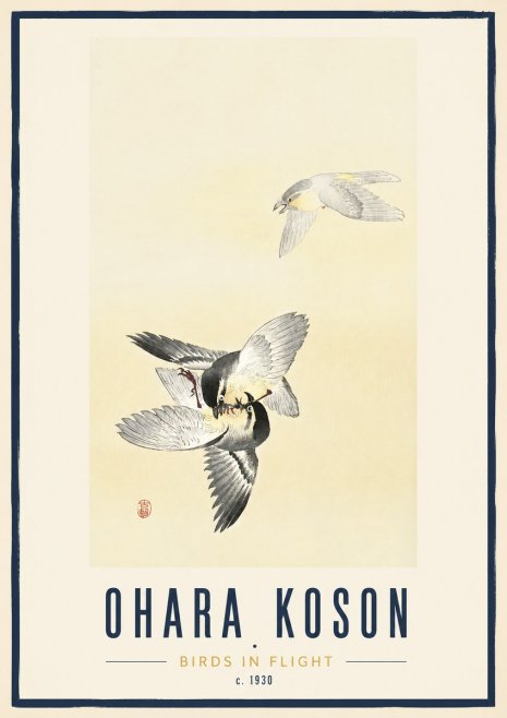 Ohara Koson Birds in Flight No3 - Poszter