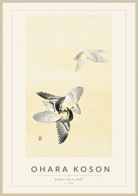 Ohara Koson Birds in Flight No4 - Poszter