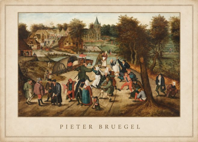 Pieter Bruegel The Peasant Dance I No5 - Poszter