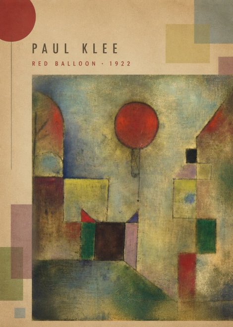 Paul Klee Red Balloon No5 - Poszter