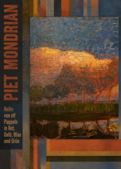 Piet Mondrian Reihe Von Elf Pappeln in Rot, Gelb, Blau Und Grün No3 - Poszter