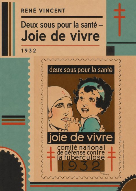 René Vincent Deux Sous Pour La Santé - Joie De Vivre No4 - Poszter