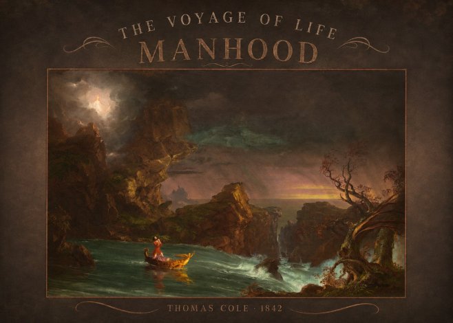 Thomas Cole The Voyage of Life: Manhood I No3 - Poszter