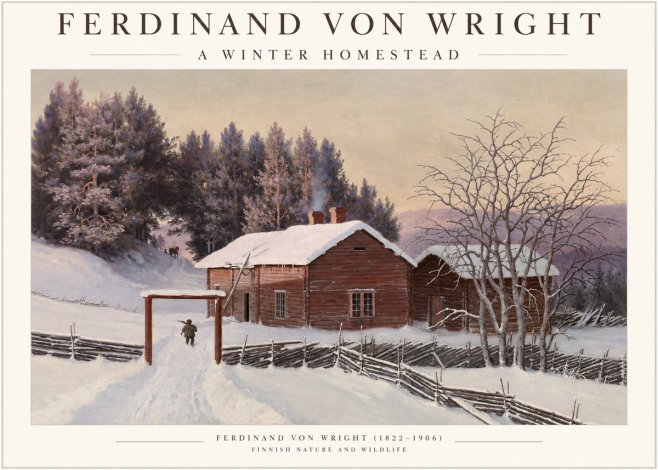 Ferdinand von Wright Winter at the Forest Edge No2 - Poszter
